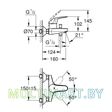 Смеситель Grohe Euroeco (32743000) картинка 2
